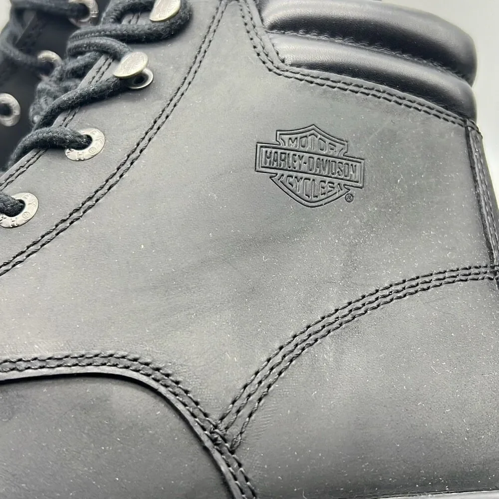 Harley Davidson Watkins Black Leather Motorcycle riding Boot D93758 NWB Men 11.5